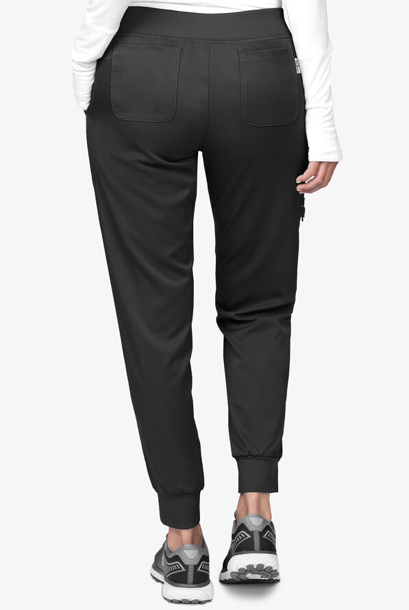 Zavate Ava Therese Women&rsquo;s 5-Pocket STRETCH Jogger Scrub Pants - Black - 2
