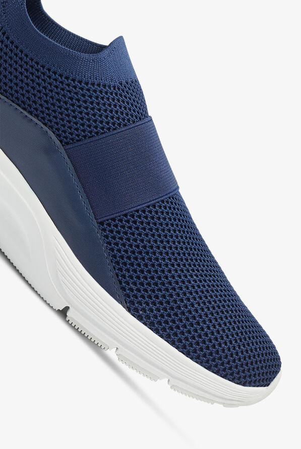 KESWI Women's Navy/White Athletic Slip On Shoes - null - 3