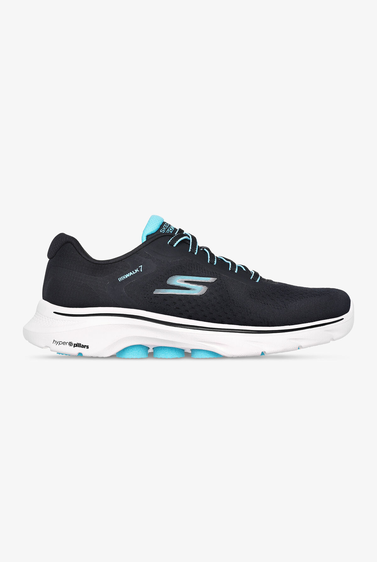 Skechers Performance Go Walk Cosmic Waves Black/Turquoise Mesh