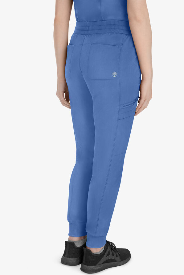 Healing Hands Purple Label Toby Women's 7-Pocket STRETCH Jogger Drawstring Scrub Pant - Ceil Blue - 4