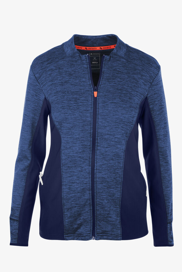 Chaqueta médica Infinity GNR8 STRETCH con cremallera y 2 bolsillos para mujer - Navy - 1