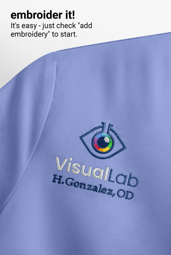 koi Basics Ari Women's 1-Pocket STRETCH Dolman Sleeve Mandarin Collar Scrub Top - Ceil Blue - 6