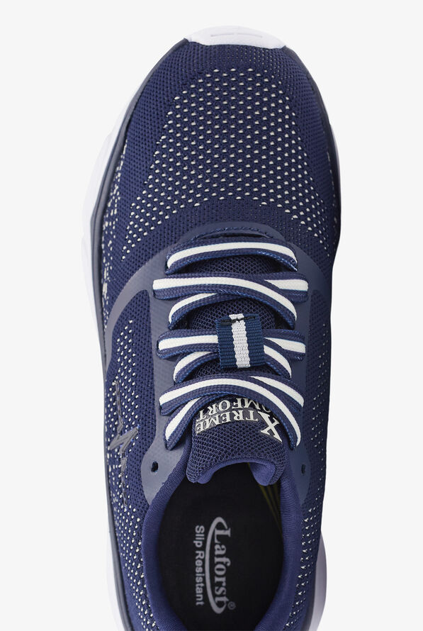 Zapatillas deportivas de enfermería LaForst Extreme Comfort Heart Beat Navy con cordones para hombre - null - 2