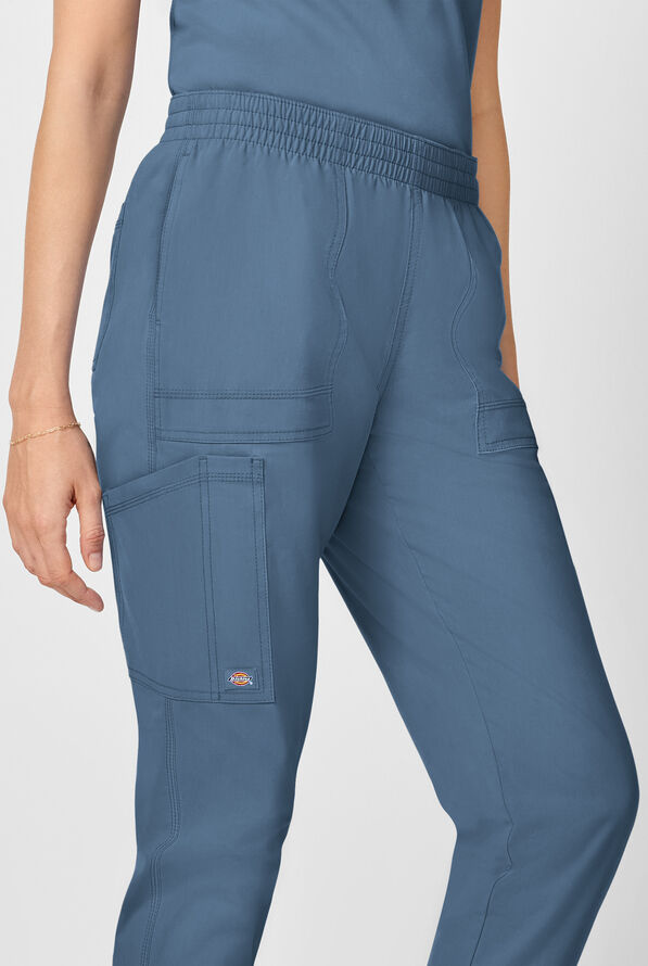 Dickies Forge Women's 6-Pockets Cargo Jogger Scrub Pants - Vintage Blue - 3