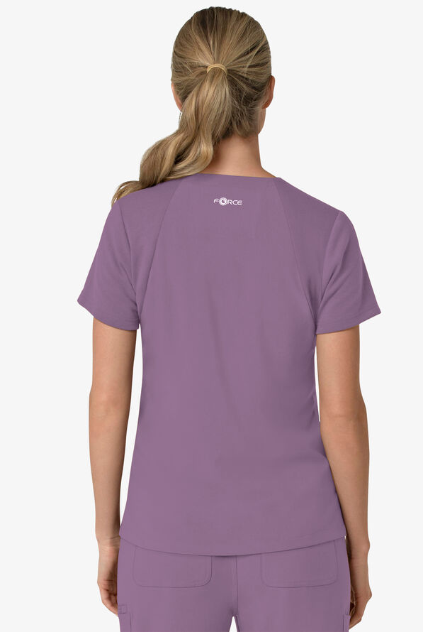 Carhartt Cross-Flex Force Women's 3-Pocket STRETCH Knit Panel Scrub Top - Lavender Mist - 2