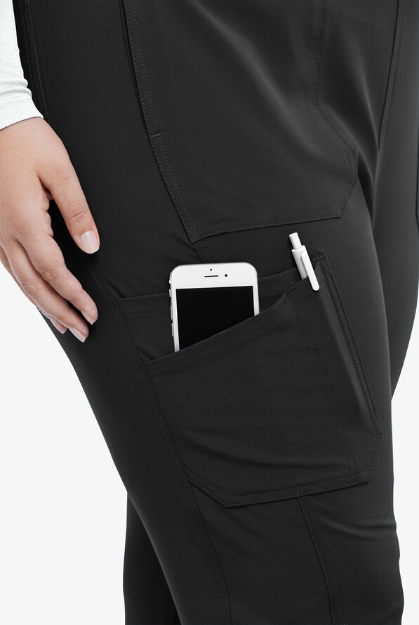 Cherokee IFLEX Knit Waist Cargo Jogger Scrub Pants, Scrub Pants