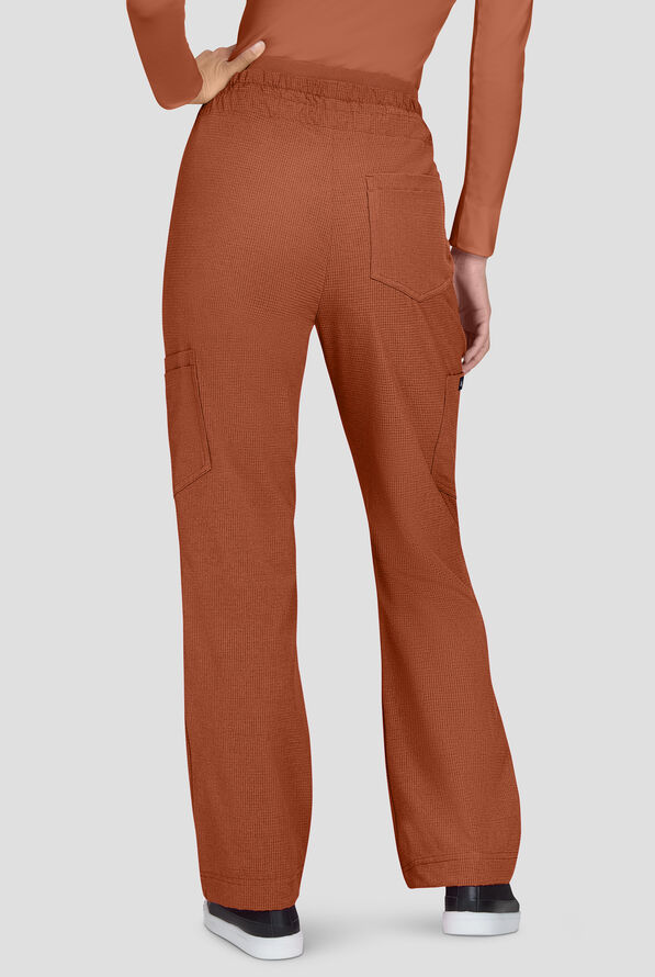 Pantal&oacute;n m&eacute;dico koi Solis Freda STRETCH estilo cargo con piernas anchas y 8 bolsillos para mujer - Dark Copper - 4