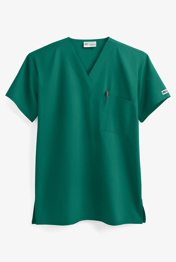 UA Best Buy Scrubs Unisex 1-Pocket V-Neck Top - Hunter - 1