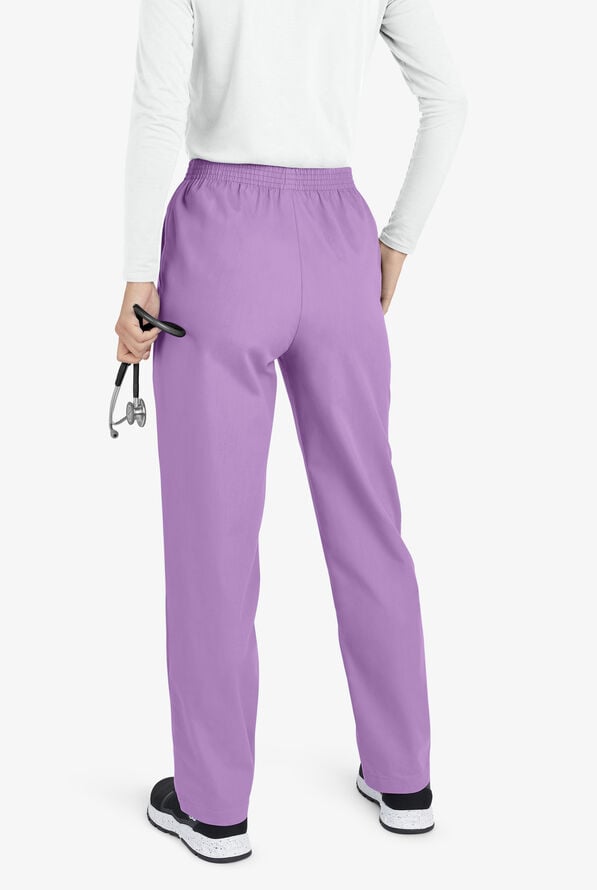 Butter-Soft Core Scrubs Women's 2-Pocket Tapered Elastic Waist Pants - Orchid - 4
