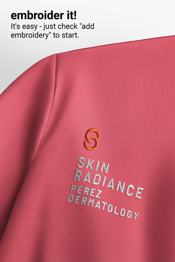 Wink Renew Knit Women's 2-Pocket STRETCH Rib-Knit Crew Neck Scrub Top - Ruby - 5