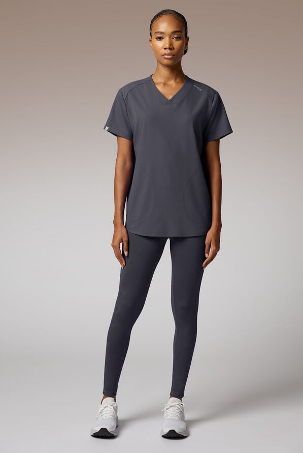 Blusa m&eacute;dica Hypothesis STRETCH estilo t&uacute;nica con 2 bolsillos para mujer - Pewter - 2