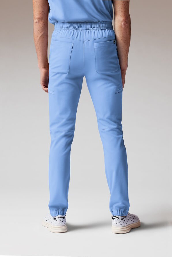 Hypothesis S-A Shift Adaptive Men’s 6-Pocket Tapered Leg Scrub Pant - Ceil Blue - 2
