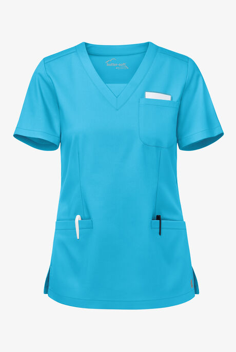 Butter-Soft STRETCH Women's 3-Pocket Welt V-Neck Scrub Top