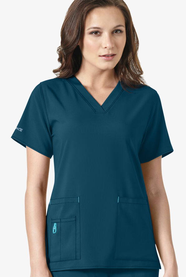 Carhartt Force Women's CrossFlex Media VNeck Top Stretch Scrubs