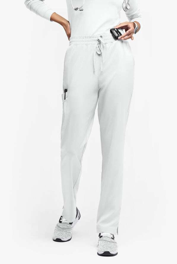 Pantal&oacute;n m&eacute;dico Easy STRETCH Naya con piernas rectas y 6 bolsillos para mujer - True White - 1