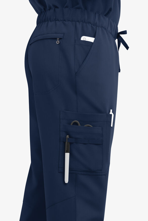 Pantal&oacute;n m&eacute;dico MOVEMENT by Butter-Soft STRETCH Hadar estilo cargo con 9 bolsillos para hombre - Navy - 6