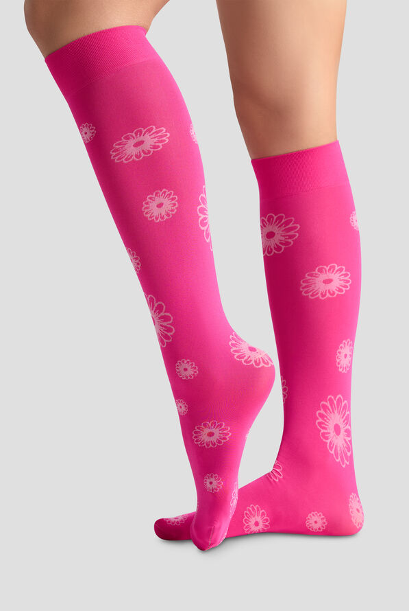 UA Exclusive UA Daisies Women's 11 mmHg Light Compression Socks - Fuchsia - 2