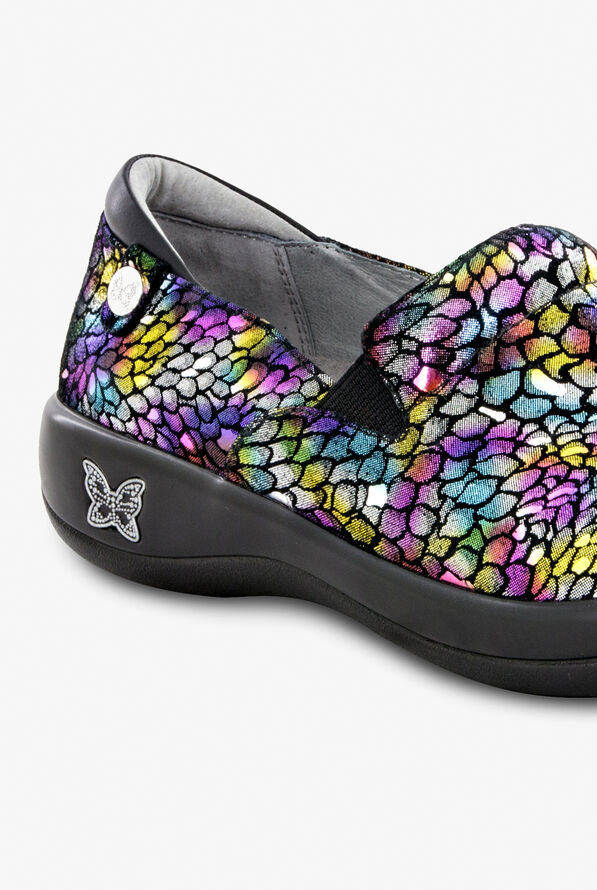 Alegria Keli Minnow Rainbow Nursing Shoe, Slip Resistant Nursing Shoes