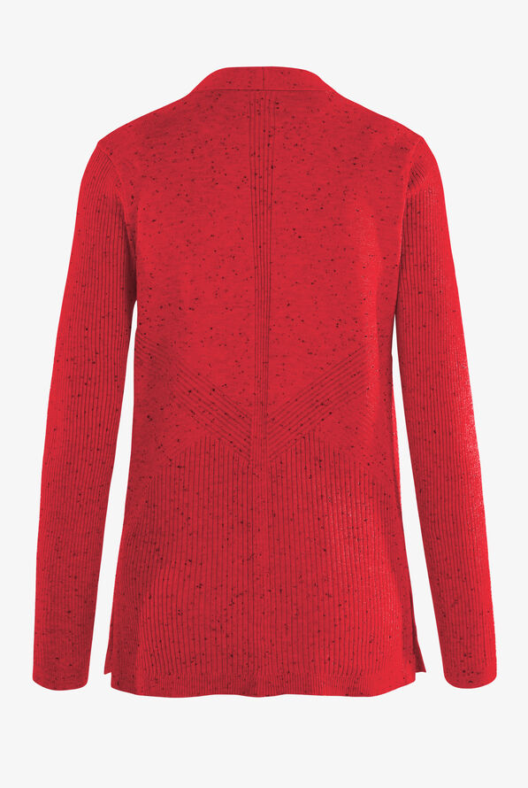 Cardigán médico koi Essentials Kori con cuello en V y 2 bolsillos para mujer - Ruby - 2
