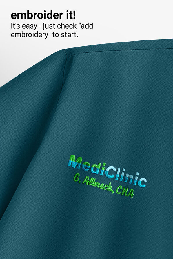 Conjunto de uniforme m&eacute;dico Tafford Active Stretch con 7 bolsillos para mujer - Caribbean Blue - 5