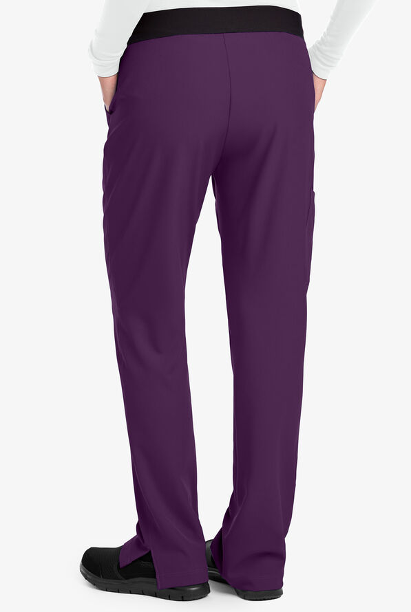 Pantalón médico Skechers Vitality estilo cargo con 3 bolsillos para mujer  - Eggplant - 2
