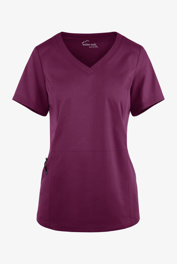 Butter-Soft STRETCH Women's 3-Pocket V-Neck Knit Panelled Scrub Top