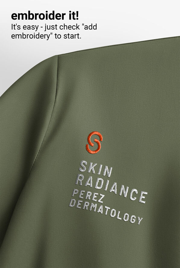 Wink Renew Knit Women's 4-Pocket STRETCH Front Zip Scrub Hoodie Jacket - Olive - 5