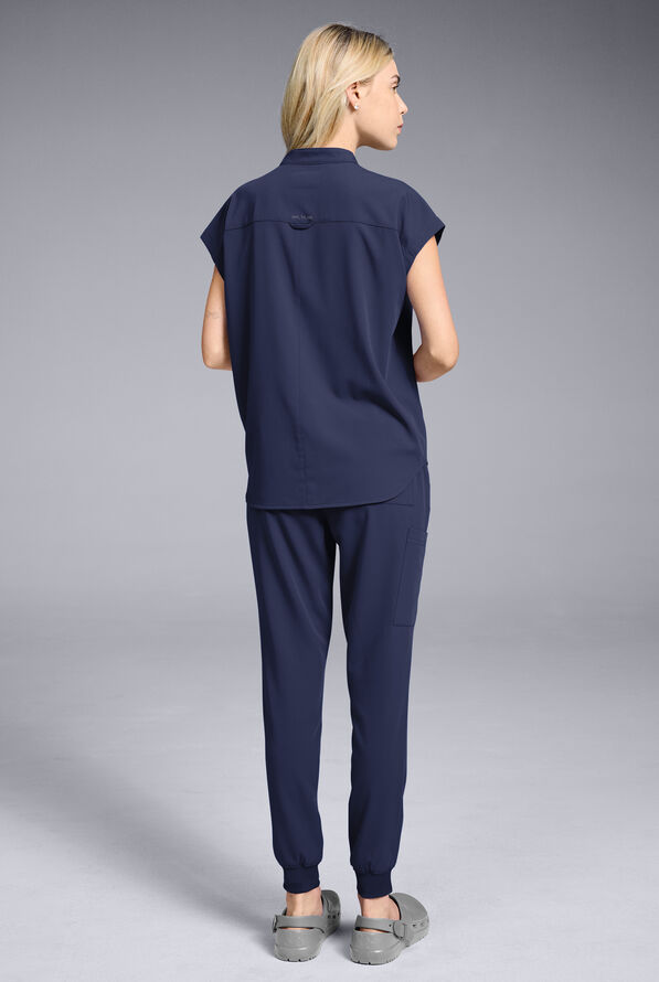 Hypothesis Women's Meta Oversized Dolman Sleeve Scrub Top - Navy - 2