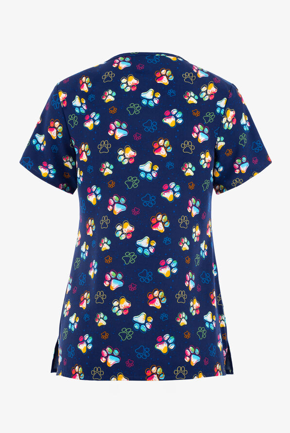 Blusa m&eacute;dica estampada Zoe y Chloe Pawcentric estilo cruzado - null - 2
