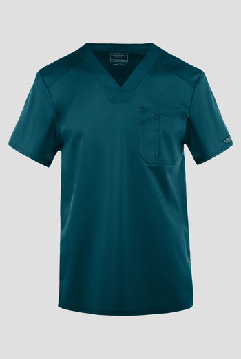 Camisa m&eacute;dica Cherokee Workwear Revolution con cuello en V y 1 bolsillo para hombre