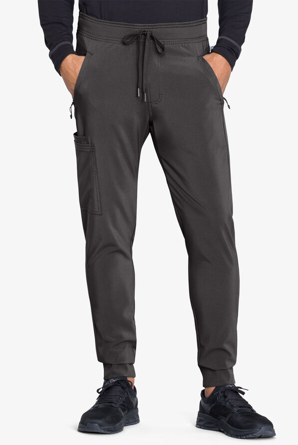 Pantalón médico Cherokee Infinity estilo cargo jogger con 5 bolsillos para hombre - Pewter - 1