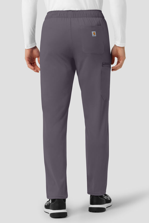 Pantal&oacute;n m&eacute;dico Carhartt Force&reg; Cross-Flex Knits STRETCH estilo cargo con piernas pitillo y 6 bolsillos para hombre - Pewter - 2