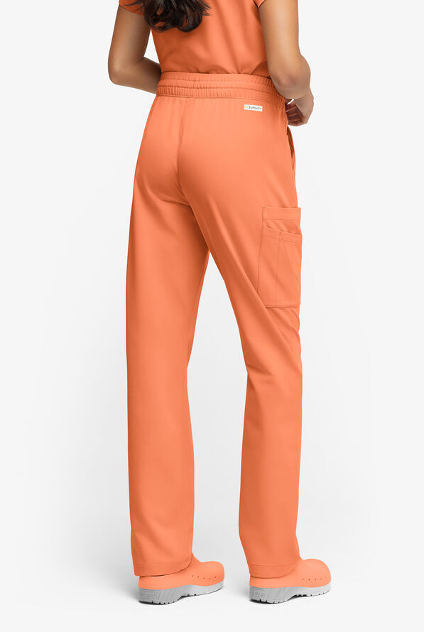 Pantalón médico ReSurge Topaz con cordón ajustable y 11 bolsillos para mujer - Coral Haze - 5