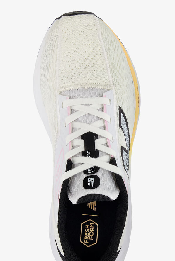 New Balance Women's Fresh Foam Arishi v4 White/Peach Blossom Athletic Lace Up Nursing Shoes - null - 2