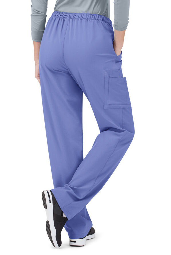 Tafford Active STRETCH Morgan Unisex 5-Pocket Drawstring Scrub Pants - Ceil Blue - 2