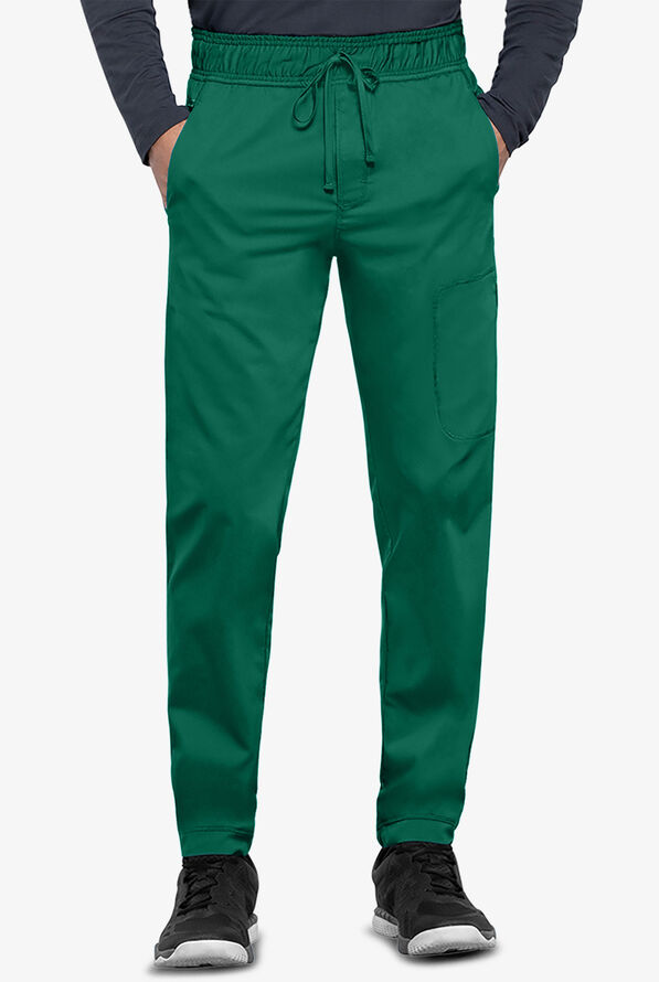 Cherokee Workwear Revolution Men's 5-Pocket STRETCH Jogger Scrub Pants - Hunter - 1