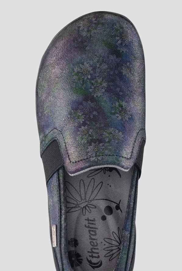Therafit Women's Annie Haze Floral Leather Slip Resistant Slip On Shoe - null - 2