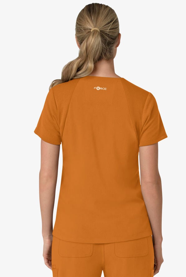 Carhartt Cross-Flex Force Women's 3-Pocket STRETCH Knit Panel Scrub Top - Fox Brown - 2