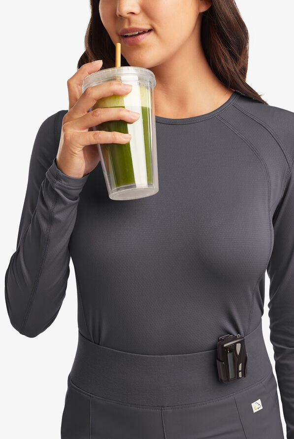 Camiseta médica ReSurge Jade con mangas largas para mujer - Pewter - 5