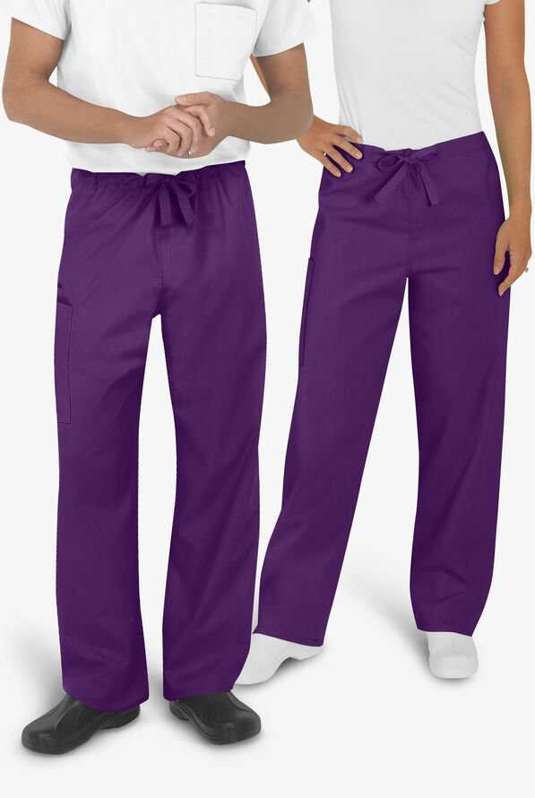 Pantalón médico unisex UA Best Buy tall con cordón y 3 bolsillos - Eggplant - 2