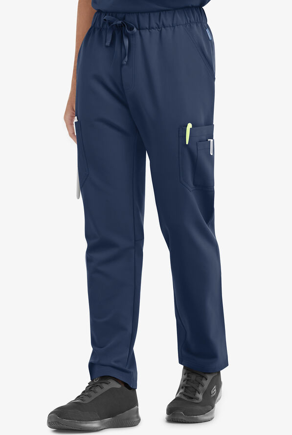 MOVEMENT by Butter-Soft Hadar Men's 9-Pocket Cargo STRETCH Scrub Pants - Navy - 1