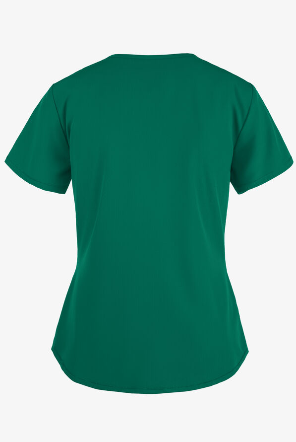 Skechers by Barco Breeze Women's 3-Pocket STRETCH V-Neck Scrub Top - Hunter - 3