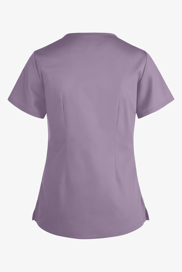 Blusa m&eacute;dica UA Butter-Soft STRETCH con ojales y 4 bolsillos para mujer - Canyon Iris - 4
