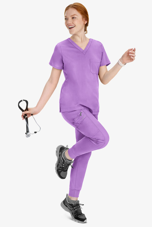 Healing Hands Purple Label Toby Women's 7-Pocket STRETCH Jogger Drawstring Scrub Pant - Purple Moonstone - 6
