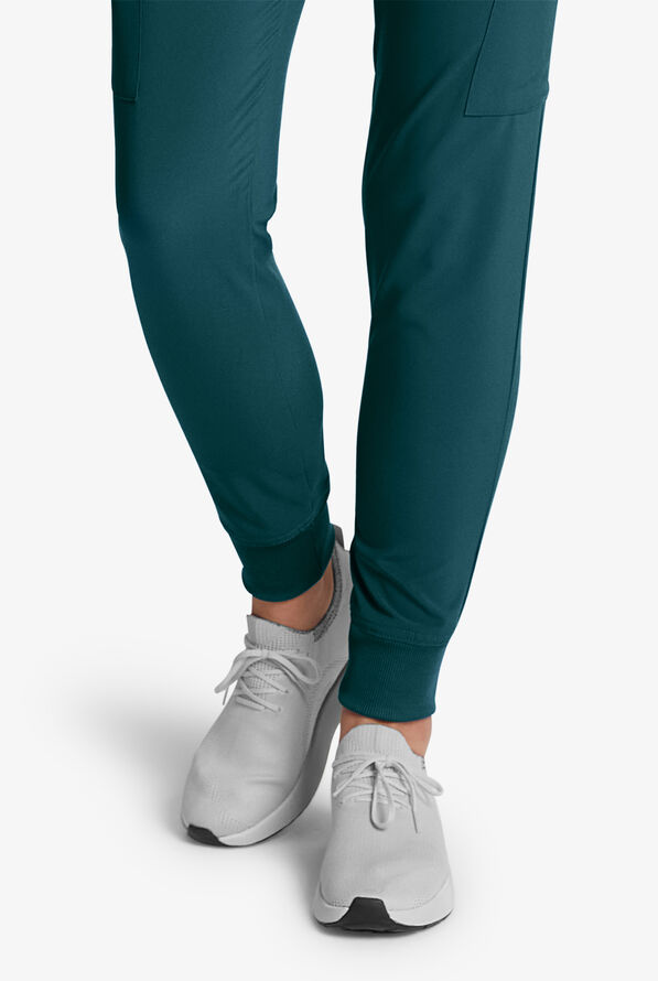 Dickies EDS Essentials Women's 6-Pocket STRETCH Cargo Jogger Scrub Pants - Petite - Caribbean Blue - 5