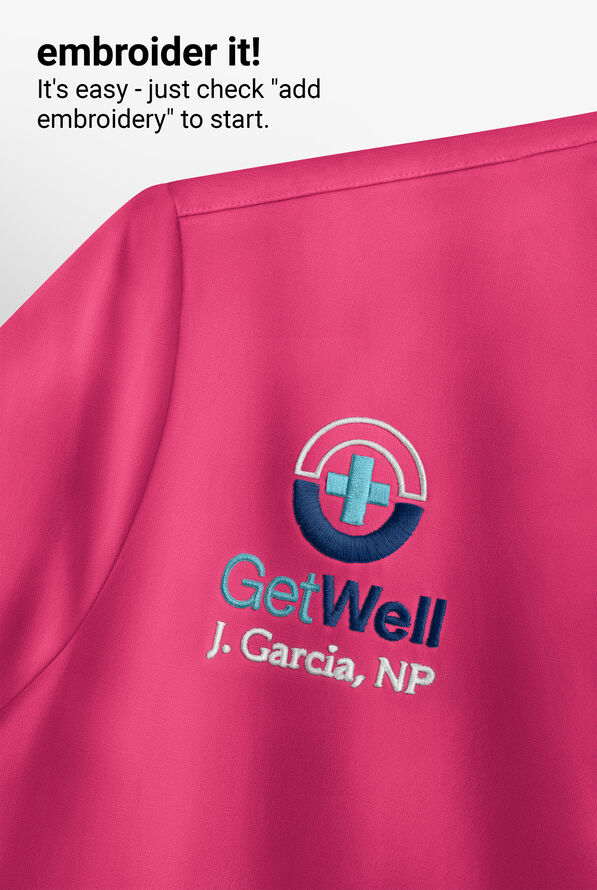 Butter-Soft STRETCH Women's V-Neck Tuck In Top - Fuchsia - 5