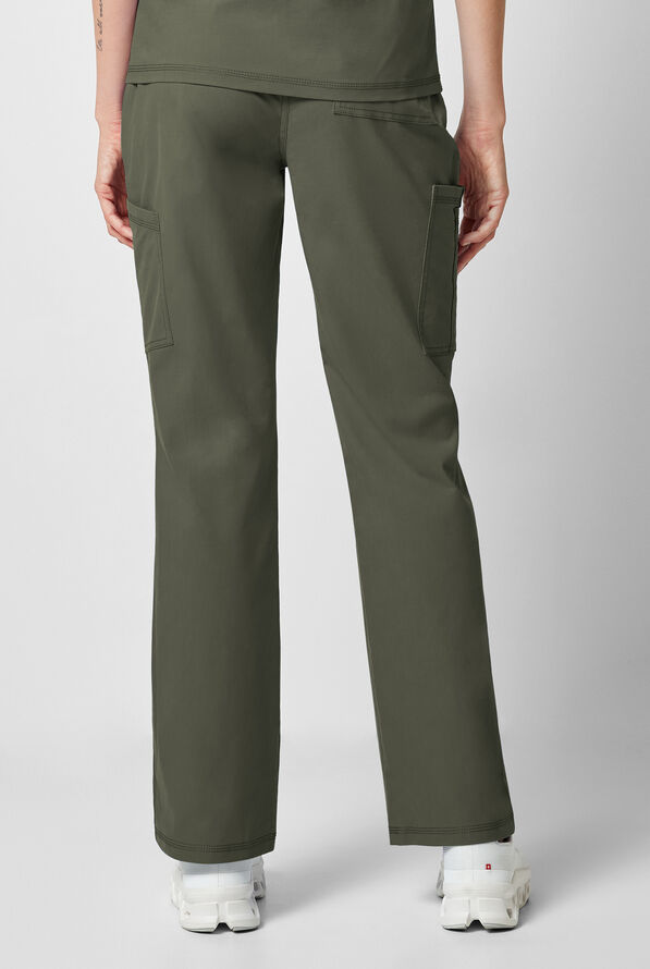 Dickies Forge Women's 6-Pocket Straight Leg Cargo Scrub Pants - Olive - 2