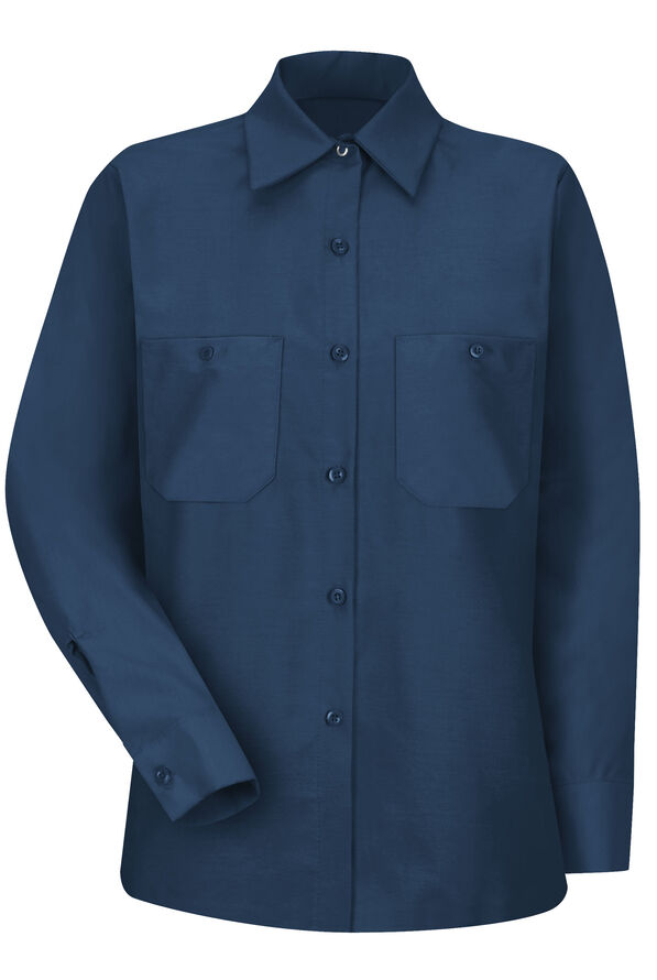 Red Kap Women's Long Sleeve Industrial Work Shirt - Navy - 1