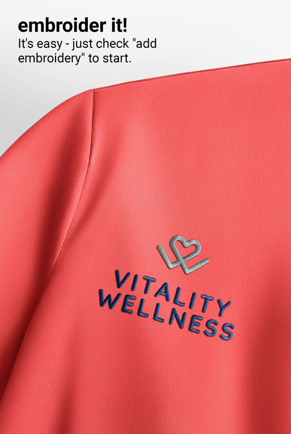 Blusa médica ReSurge Ruby con cuello en V y 5 bolsillos para mujer - Sunset Rose - 8