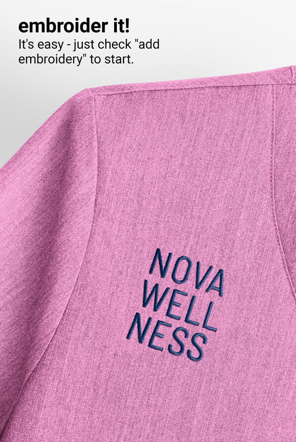 Blusa m&eacute;dica koi Basics Becca con cuello en V y 4 bolsillos para mujer - Heather Pansy - 5